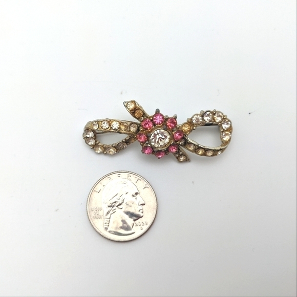 Pink Rhinestone Vintage Brooch - Picture 10 of 10